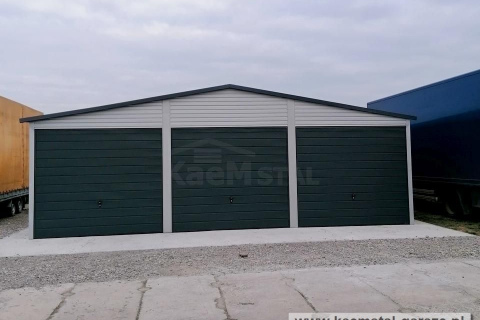 014.-Garaz-9x5-Kolor-Stalowy-9006-Brama-grafit-7016MAT-Dach-Grafit-7016-MAT