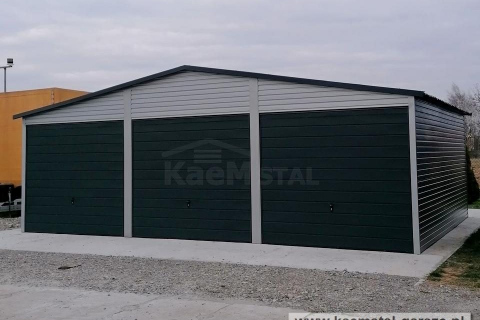015.-Garaz-9x5-Kolor-Stalowy-9006-Brama-grafit-7016MAT-Dach-Grafit-7016-MAT